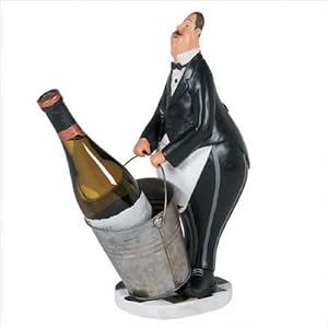 Butler in Black Tuxedo Wine Holder