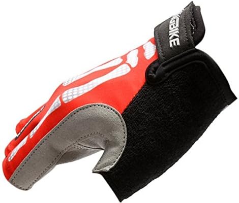 Red Cycling Bike Bicycle Gel Padded Half Finger Fingerless Gloves (Large) and Set of 2 Bicycle Tire Levers, Bundle of 2 Items