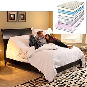 King Nature's Caress Plush Adjustable Bed Composed of 2 twin XL size mattresses Wooden bed... by Costco