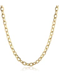 14k Italian Yellow Gold 1.50mm Oval Rolo Link Chain Necklace, 16"