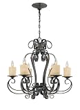 World Imports 5946-97 6 Light Stafford Spring Chandelier, Dark