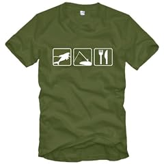 Angler Triathlon T-Shirt - olive - Gr. S bis XXL ( Angel Shirt, Angeln, Fischen )