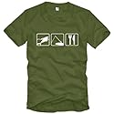 Angler Triathlon T-Shirt - olive - Gr. S bis XXL ( Angel Shirt, 
Angeln, Fischen )
