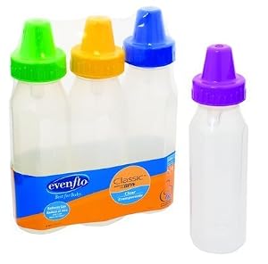 Evenflo 3 Pack Classic Clear Bottle without BPA, 8 Ounce