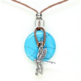 Earth Reflections Diamond Cut Pendant Necklace - Dragonfly