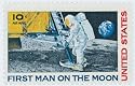 #C76 - 1969 10c Moon Landing Postage Stamps Plate Block (4)