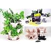 Garden Stacker Planter + Indoor Culinary Herb Garden Kit- Great Gift Idea- Grow Cooking Herbs- Seeds: Parsley, Thyme, Cilantro / Coriander, Basil, Dill, Oregano, Sweet Marjoram, Chives, Savory, Garlic Chives, Mustard & Sage- Includes Stackable Planter