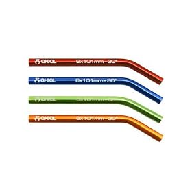 AX30449 Threaded Alum Pipe 6x101mm 30o Angle Org (2) from Racing Pipes