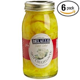 DeLallo Hot Cauliflower, 25.5-Ounce Jars (Pack of 6)