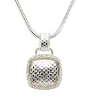 Sterling Silver and 14K Yellow Gold Diamond Pendant with Chain