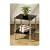Black Glass 2-Tier Side Shelf Coffee End Table