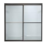 American Standard AM00.748436.224 Oil Rubbed Bronze Prestige Prestige Framed Hammered Glass By-Pass