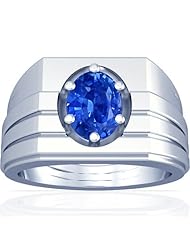 Platinum Oval Cut Blue Sapphire Solitaire Ring