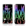 Rainbow Neon Flames Design Protective Skin Decal Sticker for Apple iPhone (2G)1st Generation
