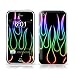 Rainbow Neon Flames Design Protective Skin Decal Sticker for Apple iPhone (2G)1st Generation