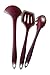 Silicone Kitchen Utensils: Food Grade Silicone 3 Piece Red Kitchen Tools Set Non-stick Non-toxic,