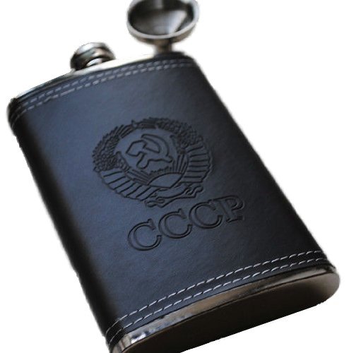 10oz CCCP PUレザー Stainless Steel Hip 