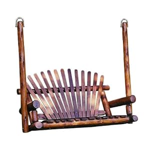 5' White Cedar Stained Love Seat Swing by The Cedar Store