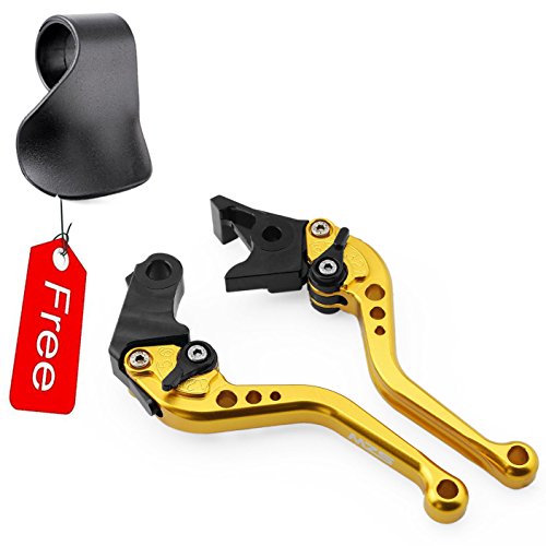 MZS Short Brake Clutch Levers for Ducati MULTISTRADA 1200/S/GT 2010-2016,STREETFIGHTER/S 2009-2013,STREETFIGHTER 848 2012-2015,MONSTER 1200 2014,M1100/S/EVO MONSTER 2009-2013-Gold