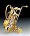 Golf Club Set 24K Gold Plate Swarovski Crystal Ornament