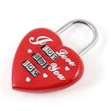 uxcell コンビネーションパスワードロック　印刷　3桁　0-9数　リセッタ　レッド　　ロック