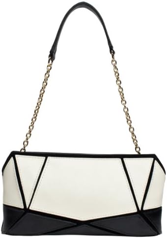 Ilishop Women's Black Brand Hot Fashion Artistic Plaid Genuine Leather Handbag Shoulder Bag
