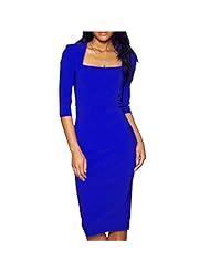 Cocktail Sheath Cotton/Polyester Elbow Length Sleeves Bodycon Dress/Party Dress/Midi Dress 