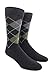Men's Designer Argyle Cotton Crew Socks (2 Pairs)