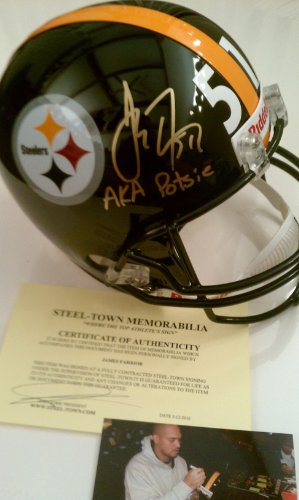 James Farrior 'Potsie' Signed Full Size Pittsburgh Steelers Helmet