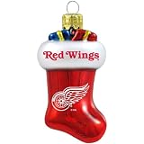NHL Detroit Red Wings Blown Glass Stocking Ornament