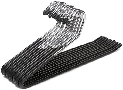 Nafast Hanger Slacks Pant Hangers,Easy Slide Organizers,Open Ended,antiskid and Black Friction, Set of 10