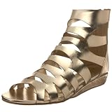 Glaze Women's Pattern-1 Gladiator Sandal,Gold,6 M US