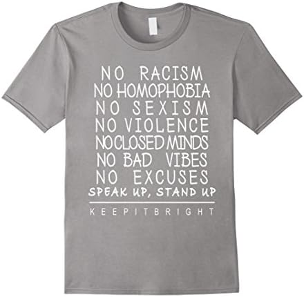 Men's No racism no homophobia no sexism t-shirt  Small Slate