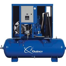 - Quincy QT XTREME Reciprocating Air Compressor - 7.5 HP, 460 Volt 3 Phase, 22.6 CFM @ 175 PSI, Model# 273C80HCB46X