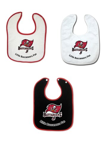 Tampa Bay Buccaneers 3 Pack Snap Bib Set