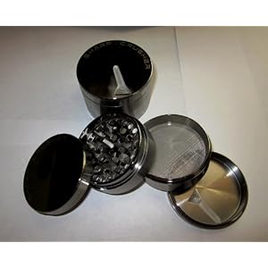 NEW-SHARP-CRUSHER-Tobacco-Pollen-Herb-Grinder-w-Pollen-Case-4-Parts