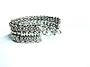 Vintage Silver Tone Link Bracelet Jewelry for Womens, Gift Idea