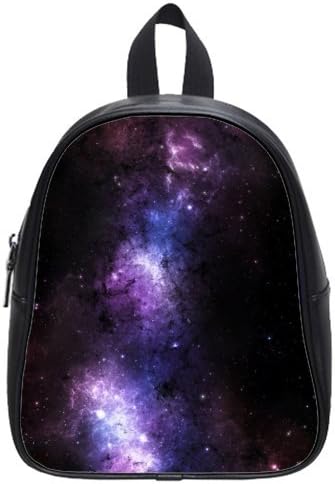 Galaxy Space Universe PU Leather White/Black Backpack Small Bag For Kids