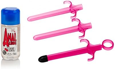 Cherry Scented Water Based Lube and 3 Pack of Pink Launchers Bundle