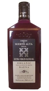 Cortijo de Suerte Alta Picual- Award Winning, NOP Organic Certified, Cold Pressed EVOO Extra Virgin Olive Oil, Fresh 2011-2012 Harvest, 17-Ounce Glass Bottle