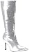 Women's Silver Sequin Boots (Size: 10)