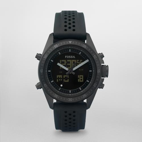 Fossil Mens BQ9414 Silicone Dial Watch