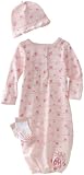 Vitamins Baby-girls Newborn Ballet Slippers 3 Piece Gown Set, Pink, 0-6 Months