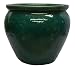Ceramic planter / fishbowl - hand glazed, jade green, 14