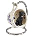 German Shepherd Blue Tea Cup Dog Ornament - Black