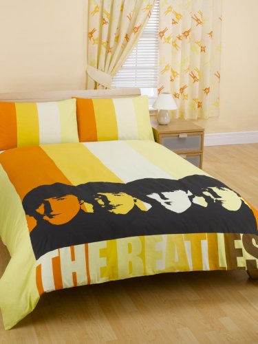 CharacterWorld Beatles Stripes Panel Duvet Set, Double
