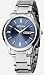 EYKI Couple Watches Quartz Waterproof Wristwatches for Lovers Pair Blue Dial and Stainless Steel Band