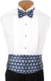 North Carolina Cummerbund & Bow Tie Set - UNC Navy Cummerbund Set with NC Logo