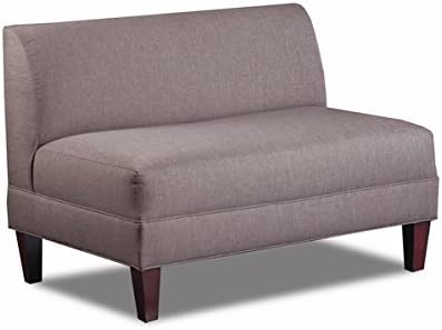 Linen Briley Armless Loveseat, measures 31 inches high x 45 inches wide x 28.5 inches deep