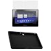 GTMax Black Soft Silicone Case + LCD Screen Protector for Blackberry Playbook
